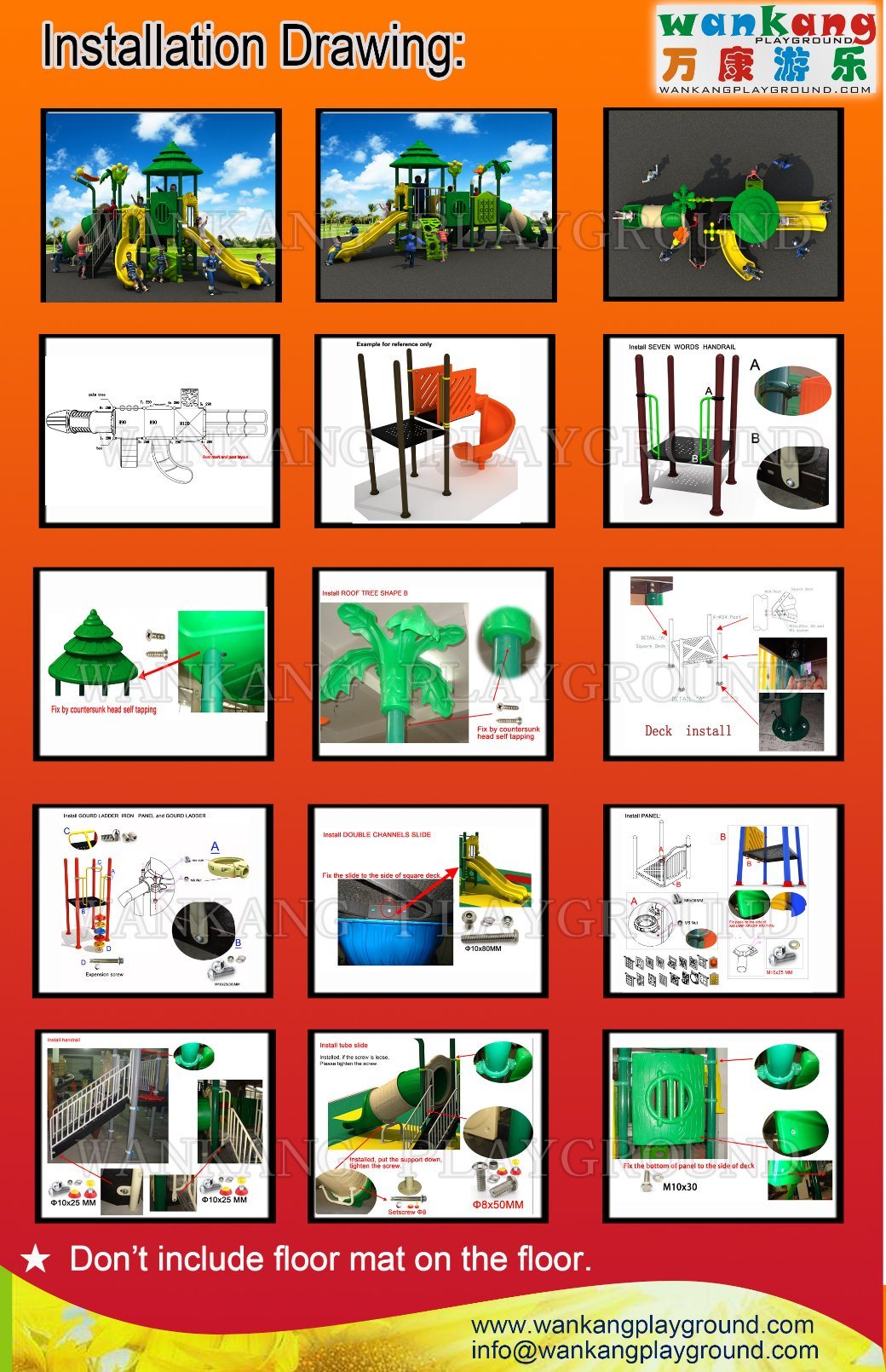 Kids Outdoor Playground Equipment Plastic Slide for School (WK-A180518C)