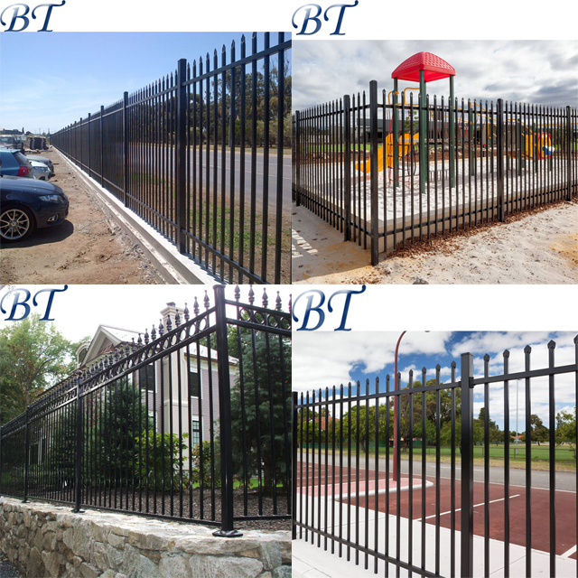 Aluminum Wrought Iron Metal Steel Fence Decorative Backyard Garden Fence