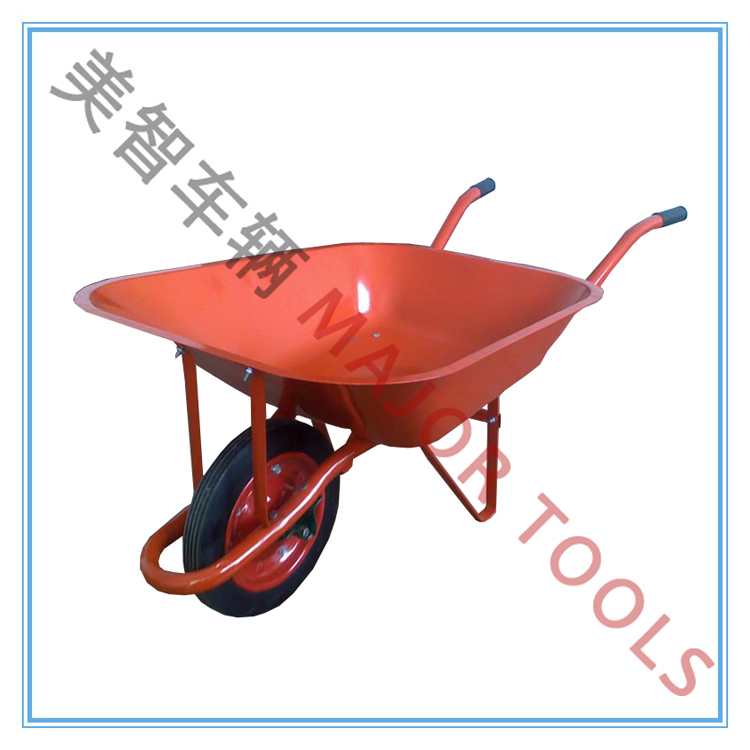 Wb6500 Construction Steel Tray Wheelbarrow, Single Wheel Trolley Wheelbarrow