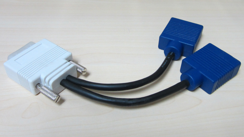 DMS59 to Dual 15pin VGA Y Video Splitter Cable