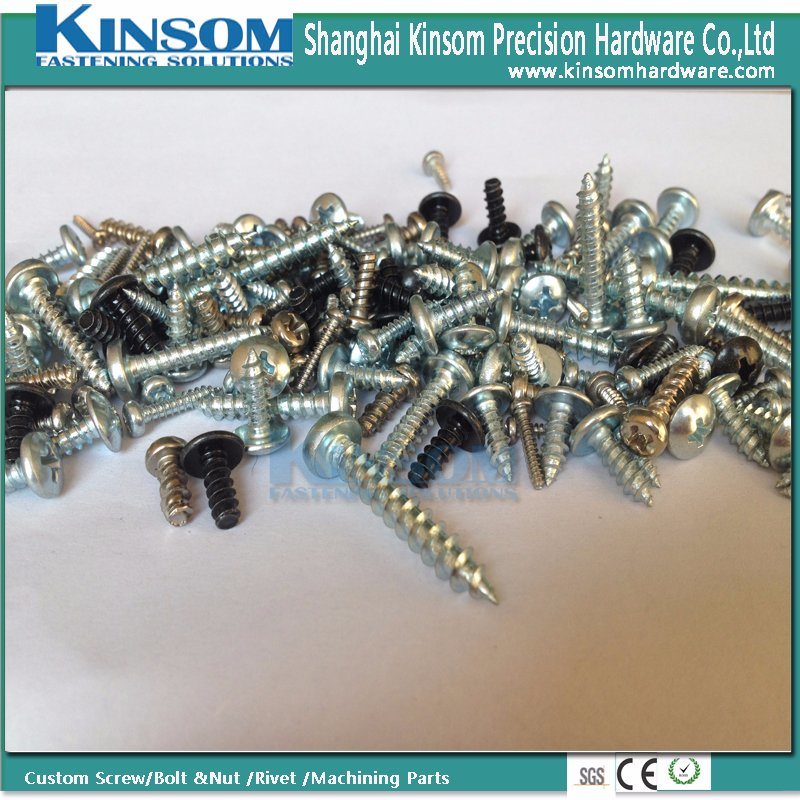 Hi-Lo Thread Self Tapping Screw with Nickel Plated Phillips Head