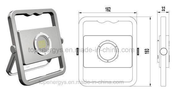 2 Brightness Levels, for Contractors, Home & Farm, Job Site & Large Areas Rechargeable LED Floodlight