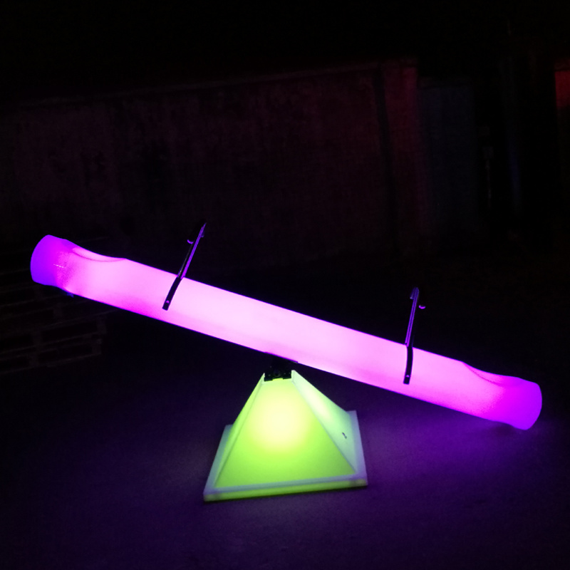 Plastic LED Glowing Outdoor Furniture Funny Small Seesaw for Children