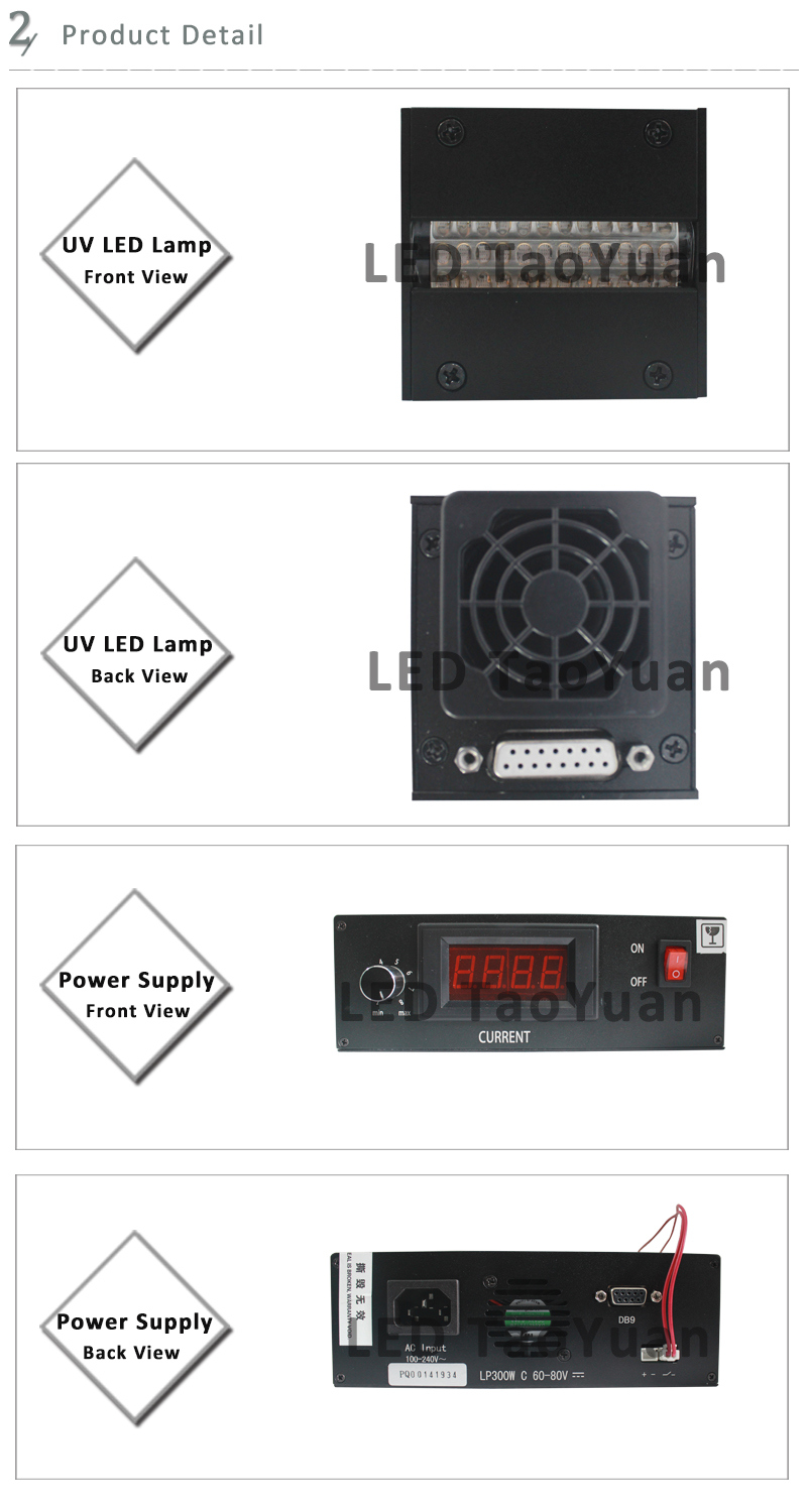 New 395nm 100W LED UV Curing Lamp