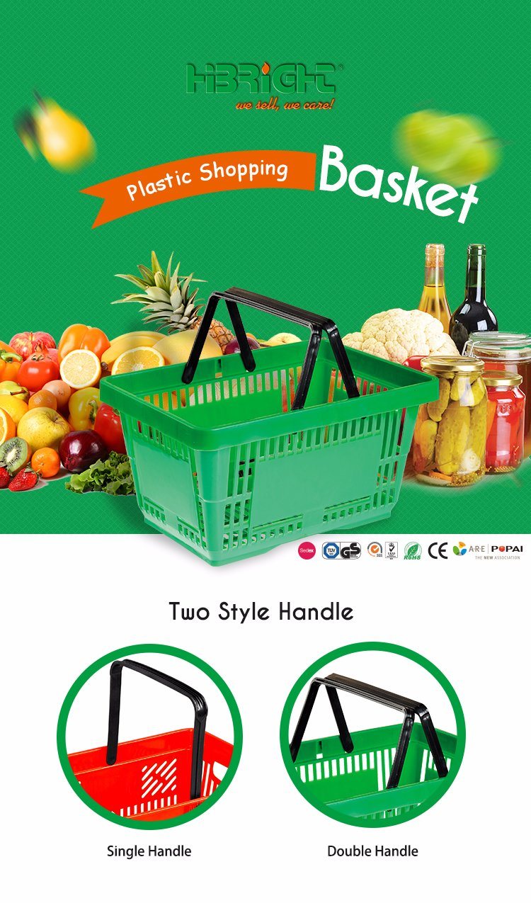 Wholesale Grocery Storage Supermarket Plastic Shopping Basket
