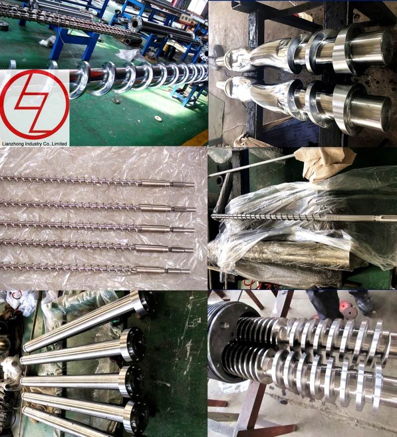 LDPE Bimetallic Plastic Extruder Screw Barrel for PVC