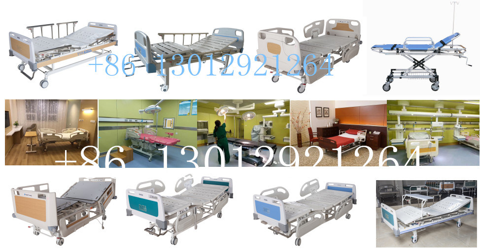 Hospital Bed Manual Economic Hospital Bed with Side Rail for Sale