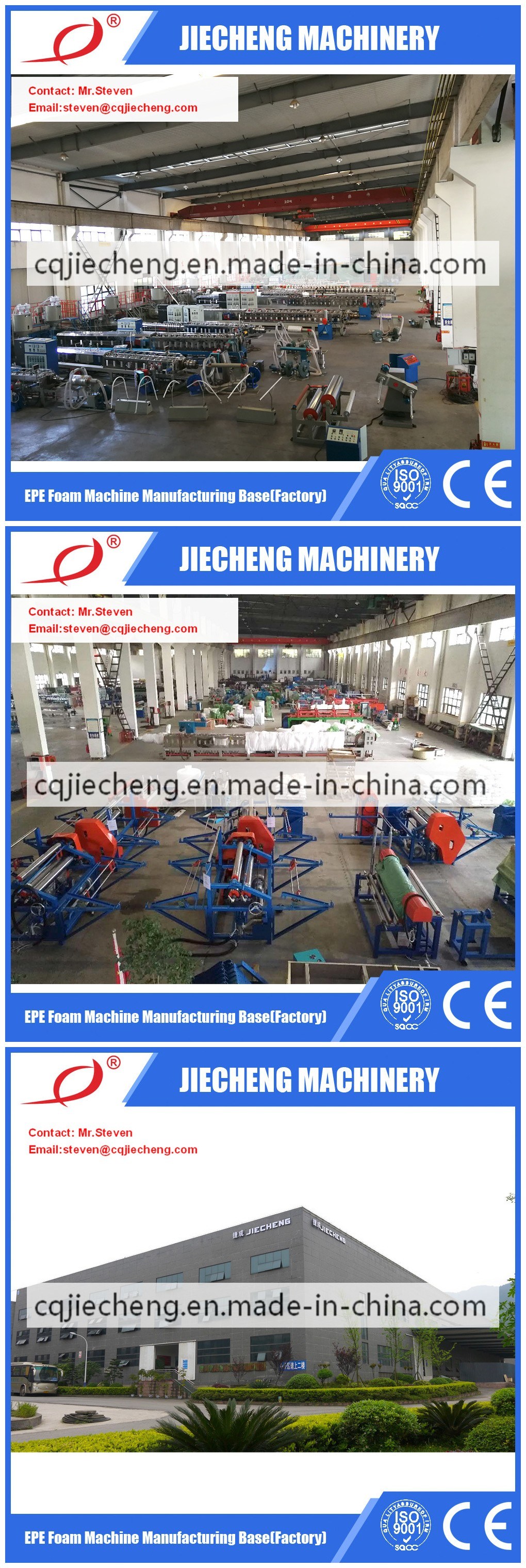 EPE Foam Sheet Film Production Line Jc-200mm Machine Extruder Plastic Machinery Extrusion Manufacturer