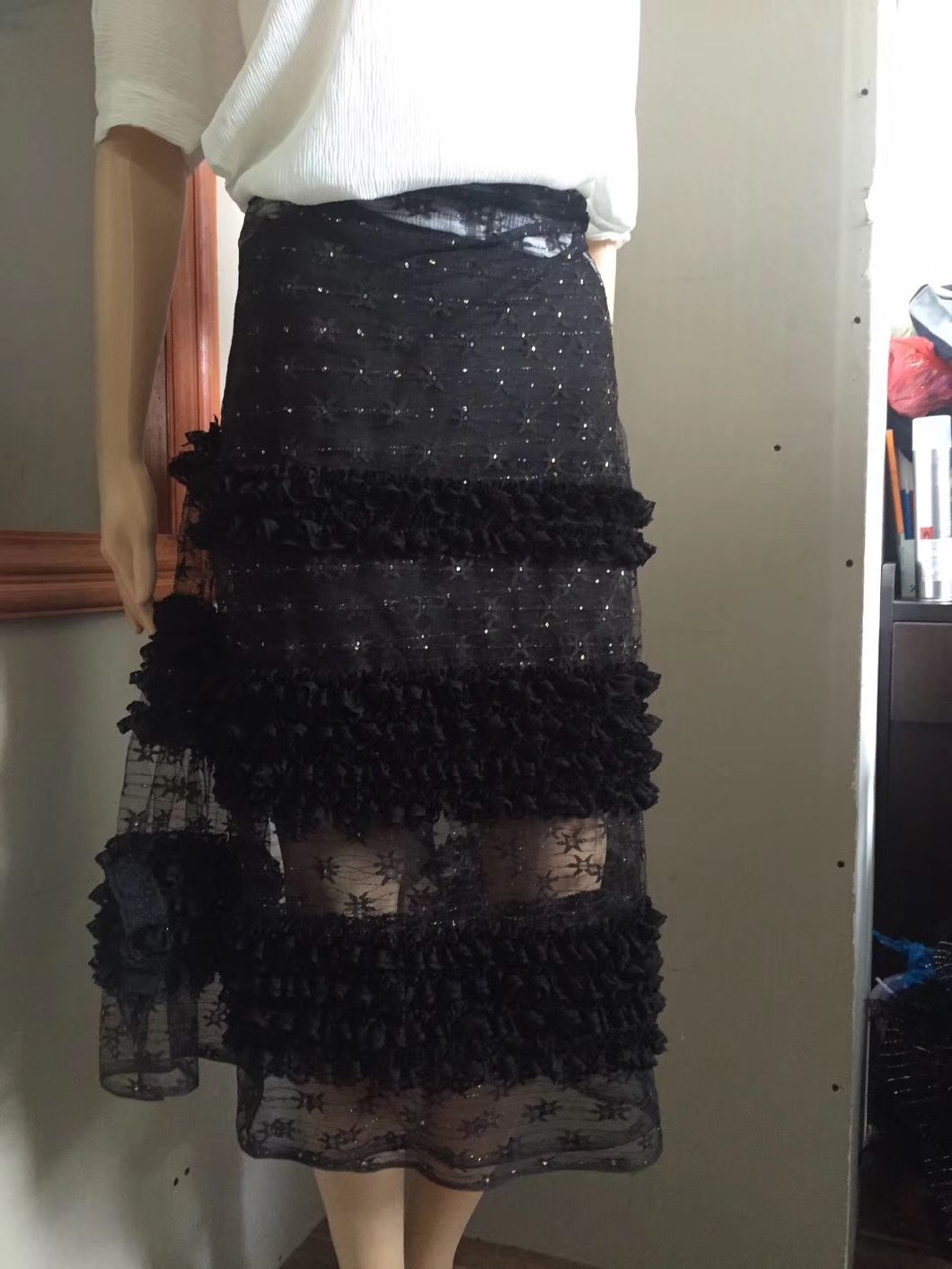 New Fashion Women Skirt Dressing Embroidery Fabric