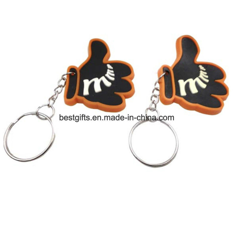 2018 Custom 3D PVC Rubber Keychain for Promotional Gifts