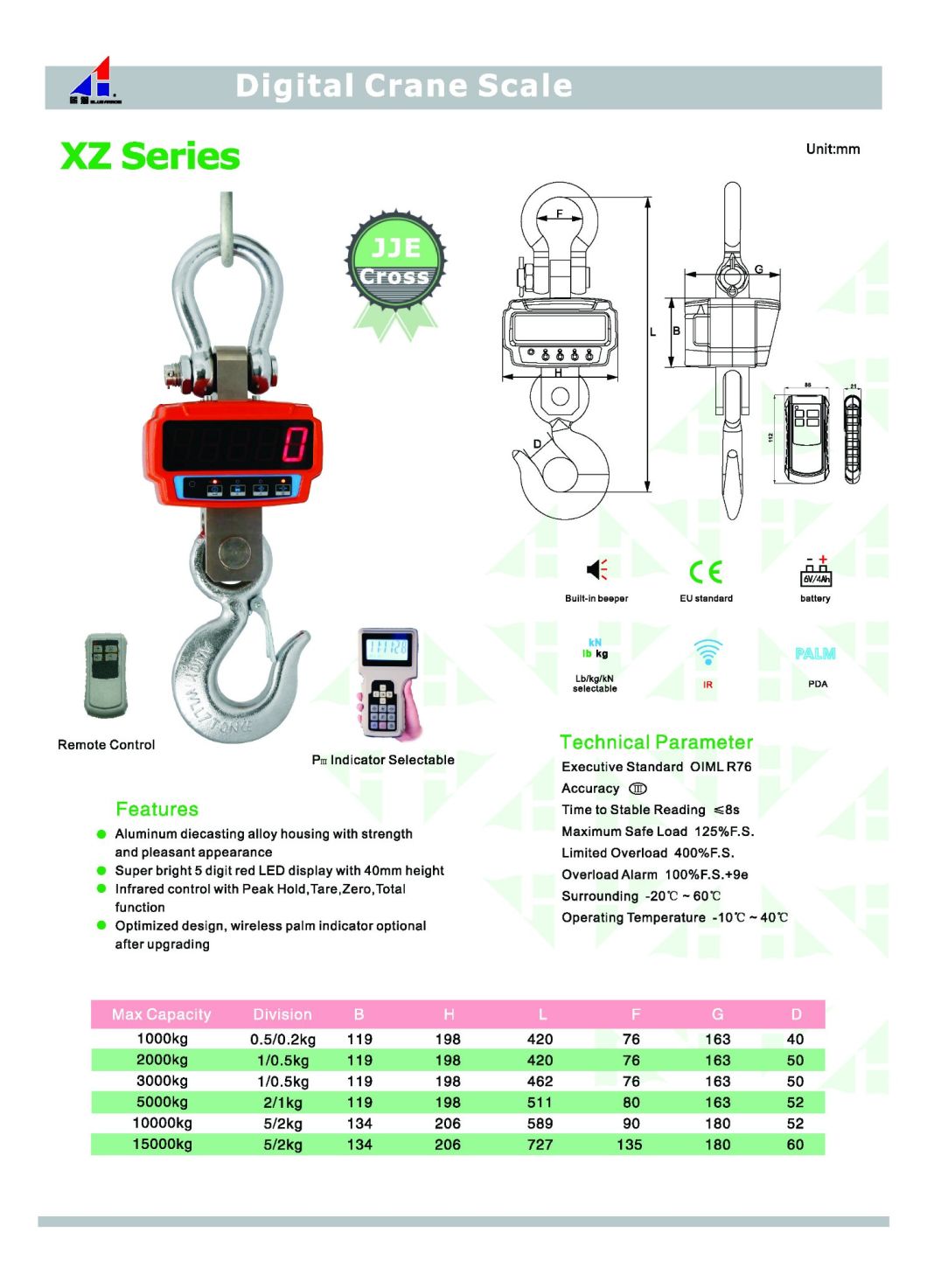 5t Wireless Crane Scale with Hand Held Indicator