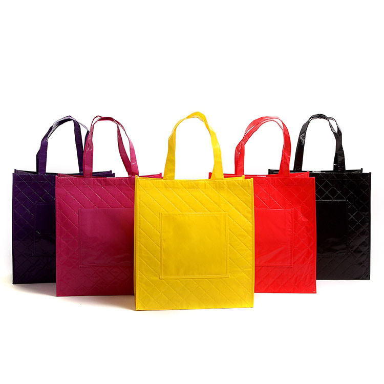 Eco Friendly PP Laminated Non Woven Tote Shopping Bag Recycle Reusable Bag