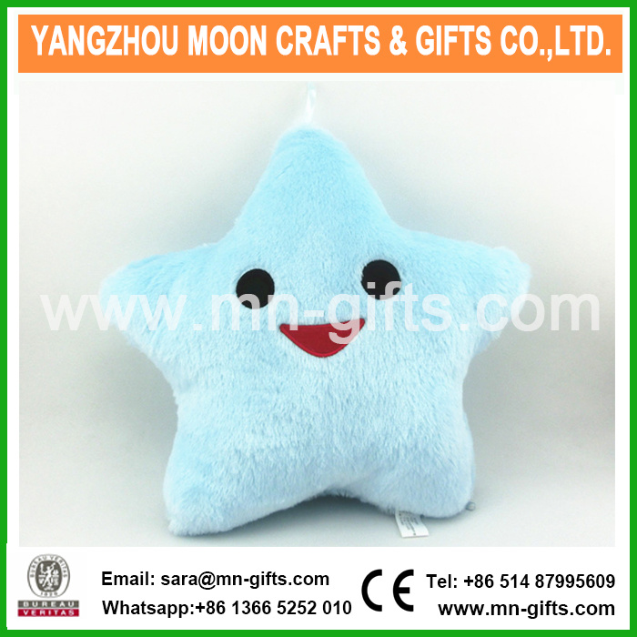 Christmas Decorative Home Sofa Party Decor Toys Gift Plush Colorful Star Plush LED Cushion