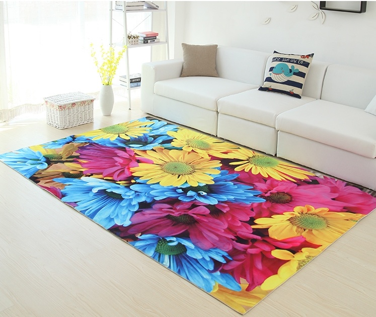 Comfotable Printed Mat with Sponge Sandwich Nonwoven Plastic Dropping Backing