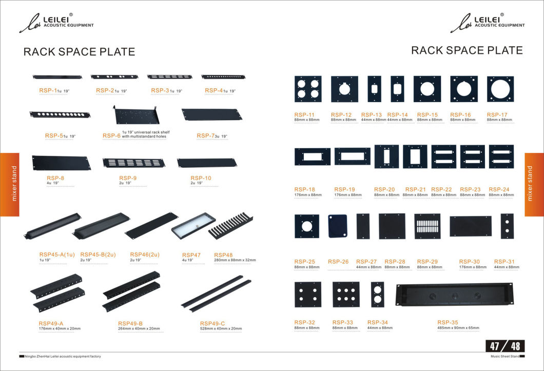 Rack Space Plate (RSP44-B 3 U)