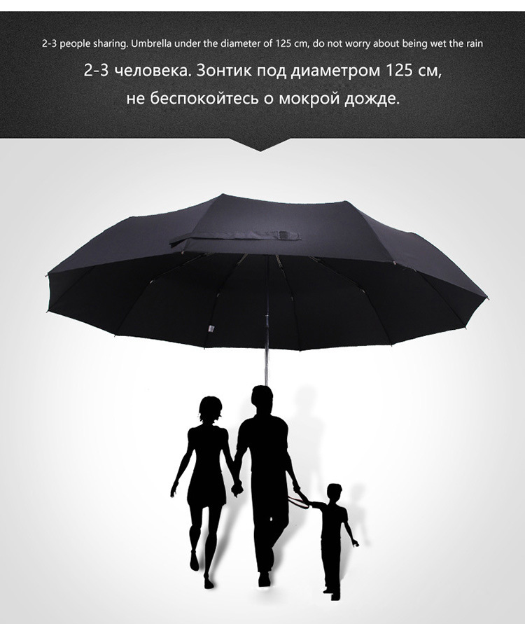 125cm Automatic Umbrella Men Rain Women 3folding Windproof Large Paraguas Male Woman Sun Big Umbrella Outdoor Parapluie