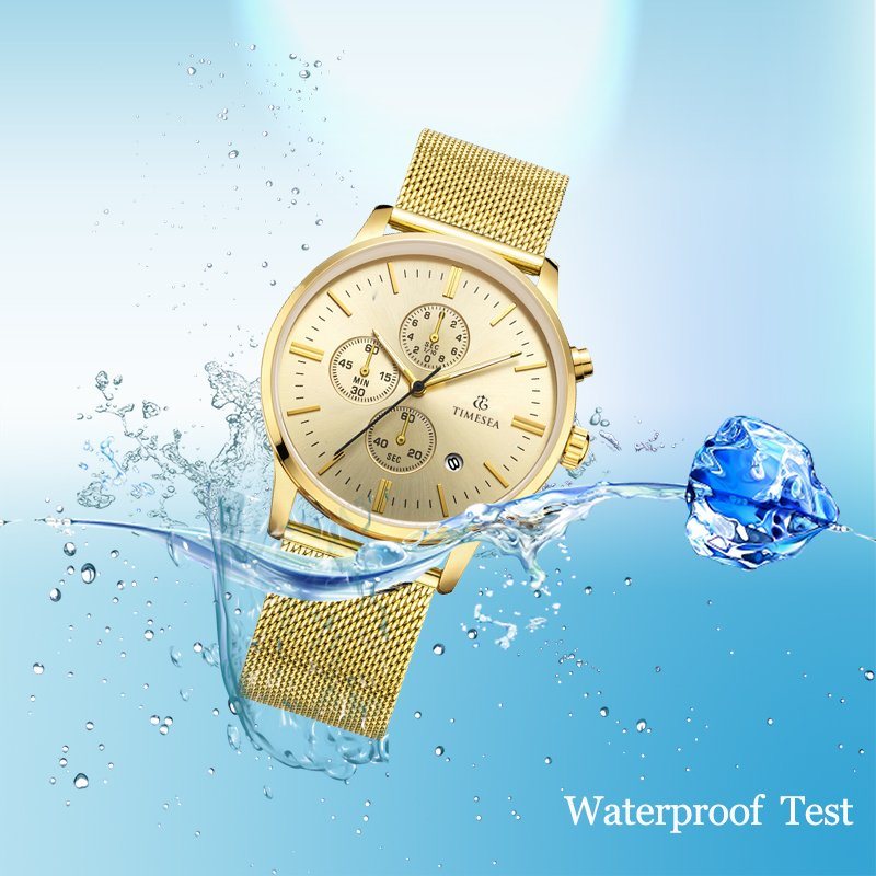 Stainless Steel Waterproof Wristband Fashion Sport Quartz Men Watch 72188