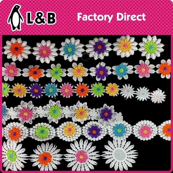 Manufacture Chemical New Design Embroidery Lace for Sale