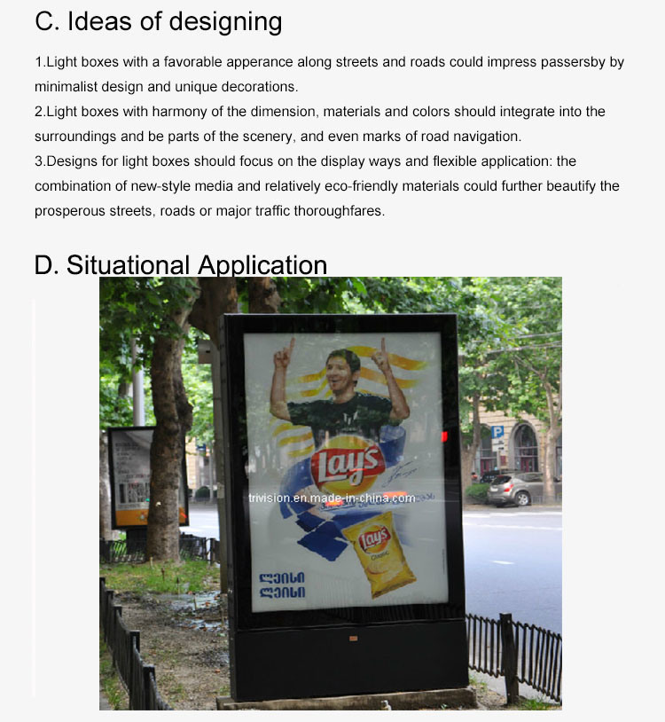 Advertising Street Aluminium Scrolling Billboard Lightbox (TOP-SB011)