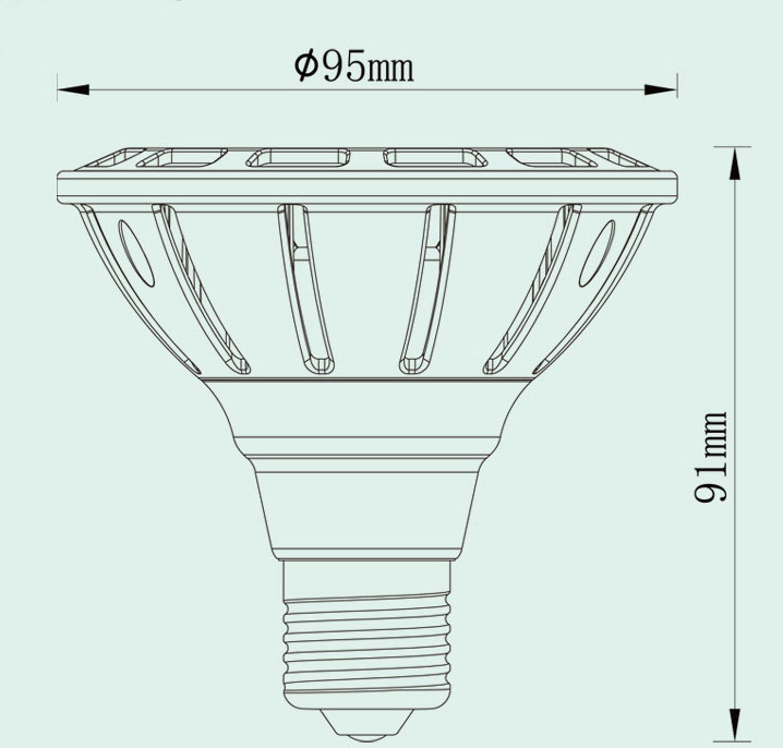 High Power LED PAR30 Spot Light with 5W/7W Lamp