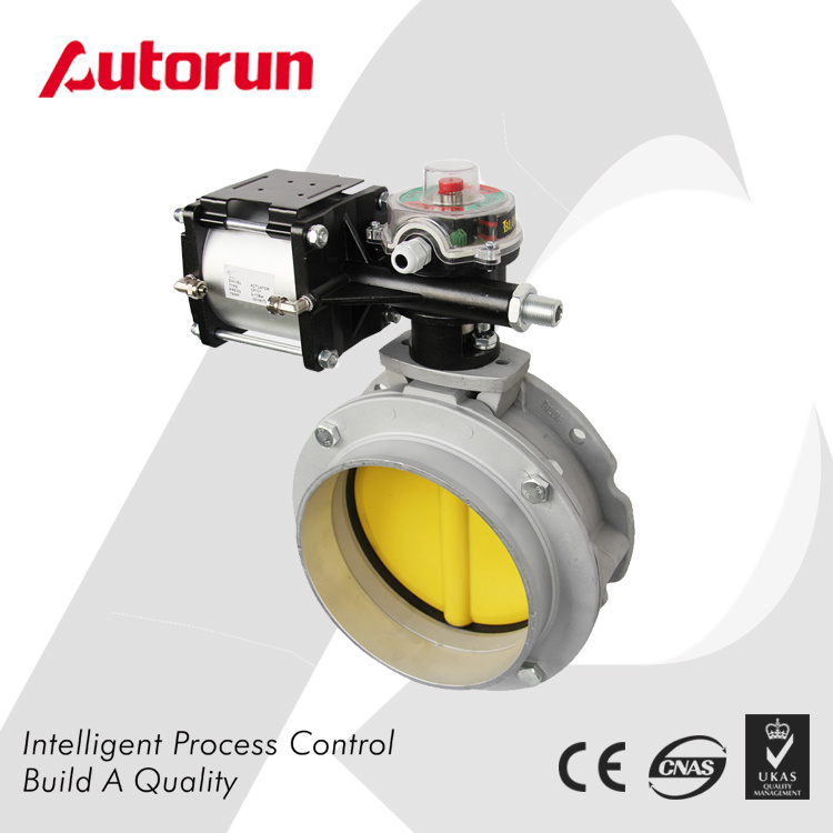 Cement/Powder Butterfly Valve with Pneumatic Actuator