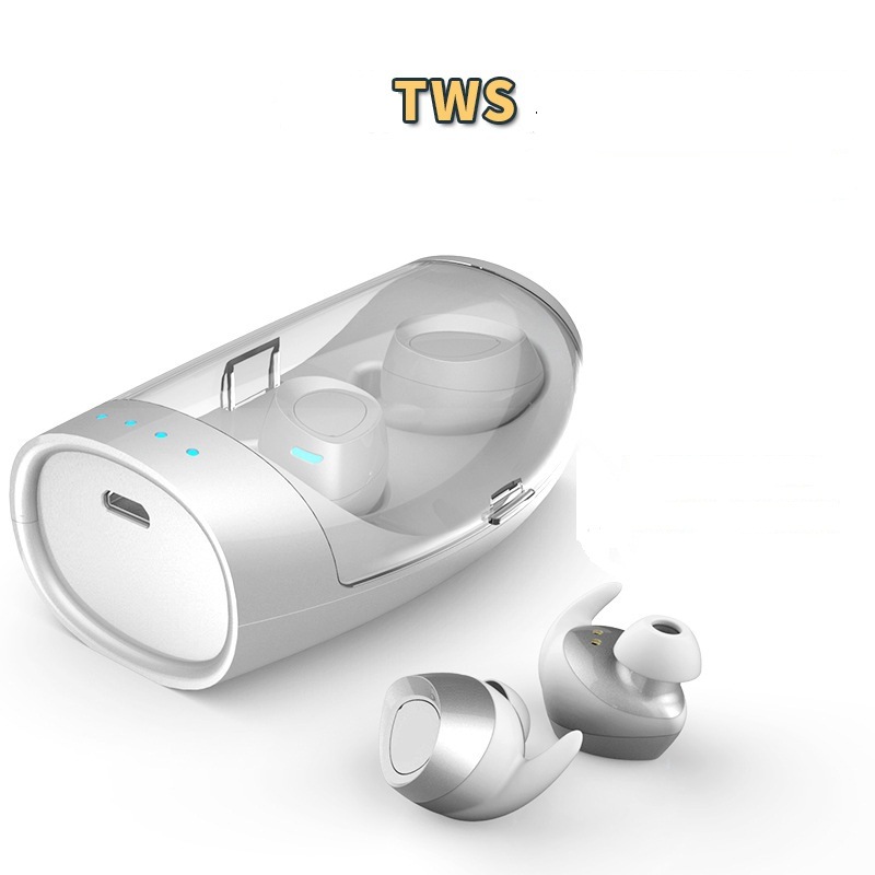 True Wireless Earbuds Comfortable Fit Bluetooth Headphone Premium Music Stereo Mini Earphone with Charging Case Noise Cancelling Mic Headset Not Fall off