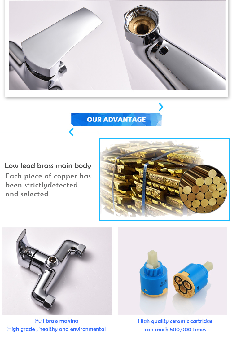 Weixiang Sanitary Wall Mounted Shower Faucet with Cancelled Mixer Tap