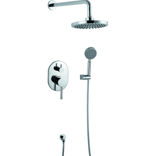 Brass Concealed Shower Faucet Set with Shower Head and Hand Shower