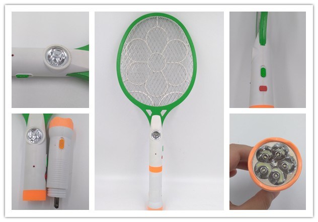 Heat Anti Insect Trap Electric Zapper Racket with LED&Separable Torch