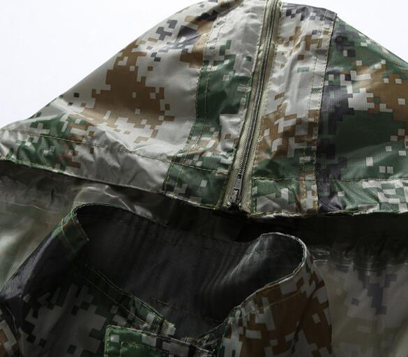 100% Polyester Camouflage Raincoat