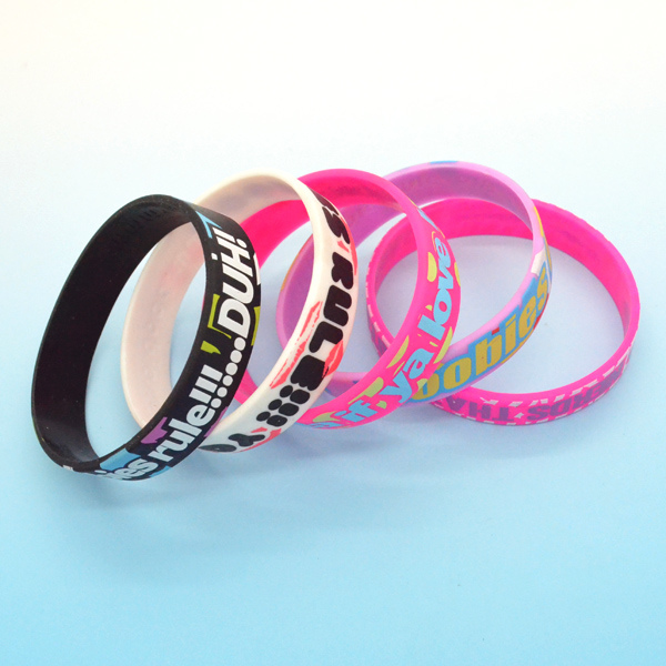 Customer Printing Logo Silicone Bracelet