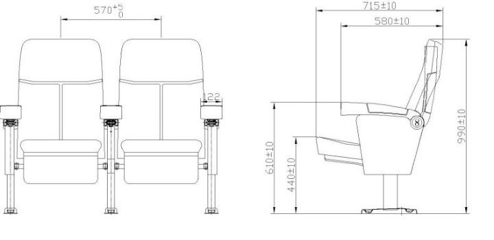 Economic Multiplex Stadium Cinema Theater Movie Chair