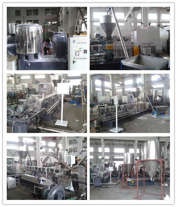 Tse-65 PE with CaCO3 Plastic Filler Masterbatch Parallel Co-Rotating Twin Screw Extruder