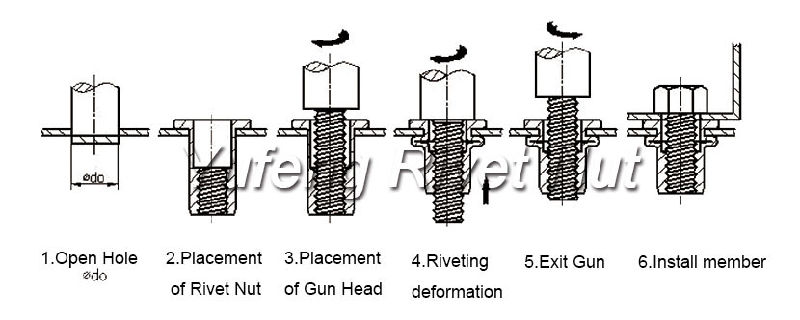 Flat Head Knurled Body Rivet Nut Carbon Steel/Stainless Steel /Aluminum