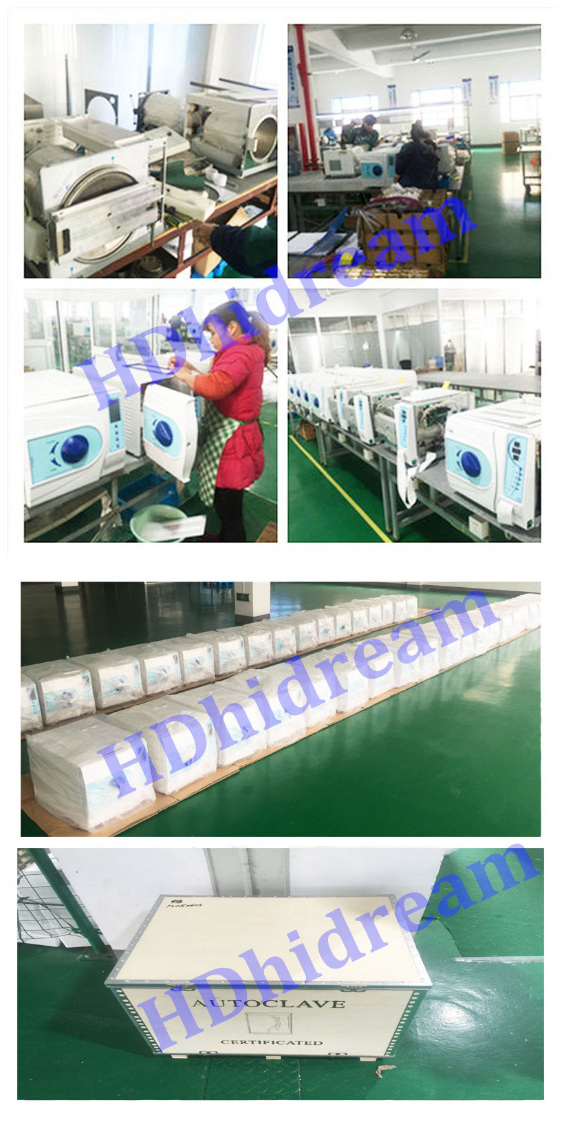 16L Class B LCD Display Benchtop Steam China Automatic Autoclave Machine