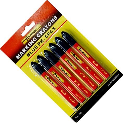 6PCS Non-Toxic Waterproof Marking Crayon Marking Pen Marker Blue