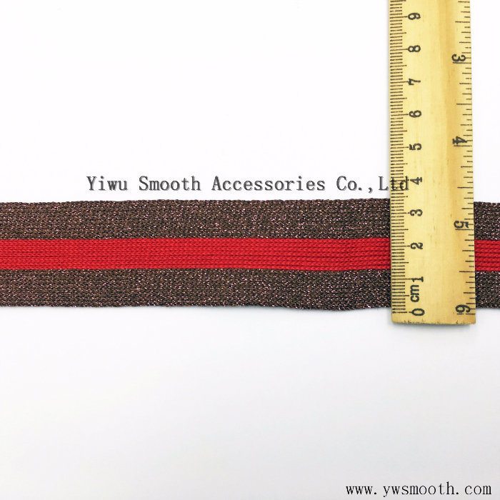 Wholesale Fashion Wide Straps Cotton Color Stripe Three Webbing Ribbon