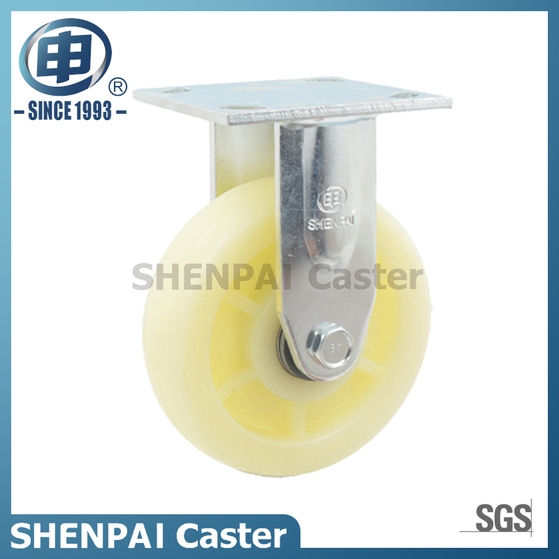 Heavy Duty White PP Rigid Industrial Caster Wheel