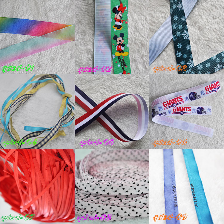 Wholesale 5mm-75mm Woven Tape Colorful Printed Grosgrain Ribbon for Gift/Flower Wrap