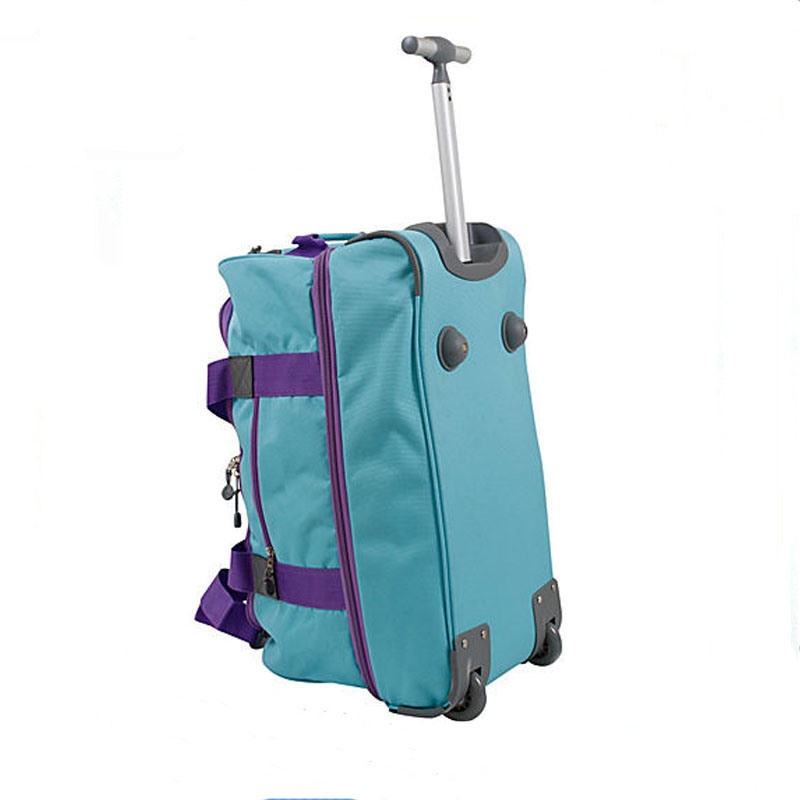 High Quality Polyester Trolley Wheeled Travel Suitcase Handle Luggage
