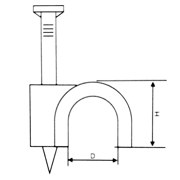 Round Cable Holder Clip with Steel Nail Multi Sizes, Support Free Samples