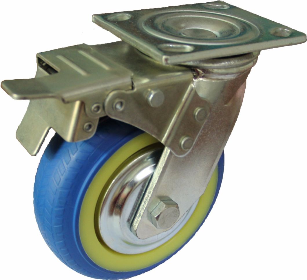 4/5/6/8 Inch Blue TPR Caster Wheels for Trolley (Swivel)