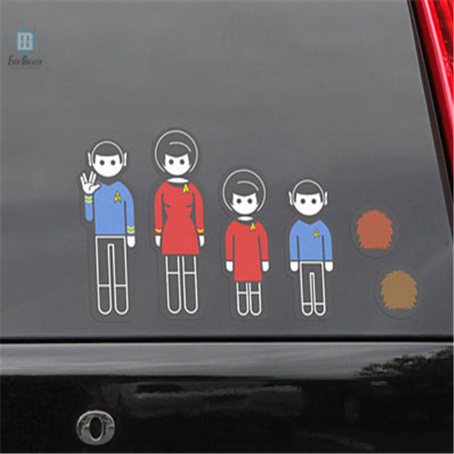 Full Color Waterproof Car Family Sticker Decals