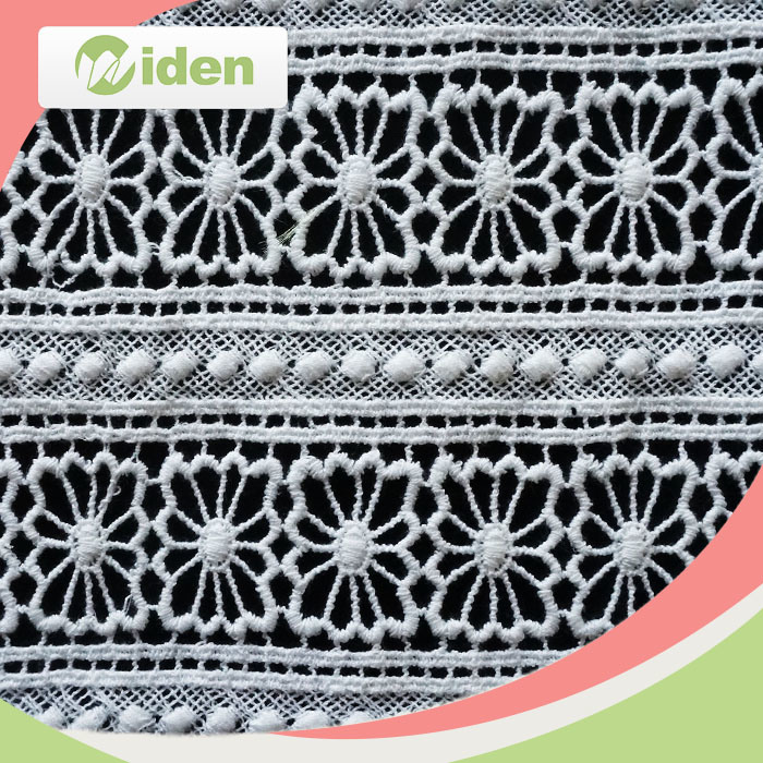 Eco-Friendly White Embroidery Cheap Swiss Cord Lace Fabric