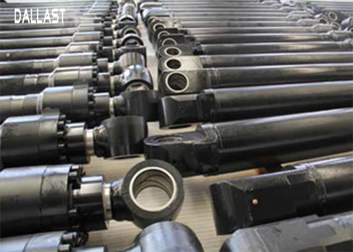 Flanged High Pressure Double Earring Industrial Excavator Hydraulic Cylinder