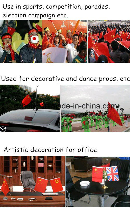 Mini Custom Promotional Polyester Printing Hand Wave Flags (HYHF-AF018)