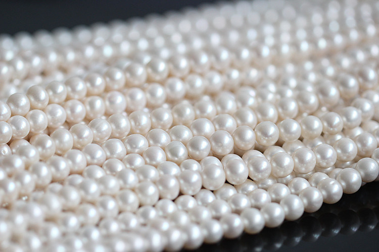 9-10mm Round Fresh Water Pearl Necklace Material Wholesale Supplier (E180015)