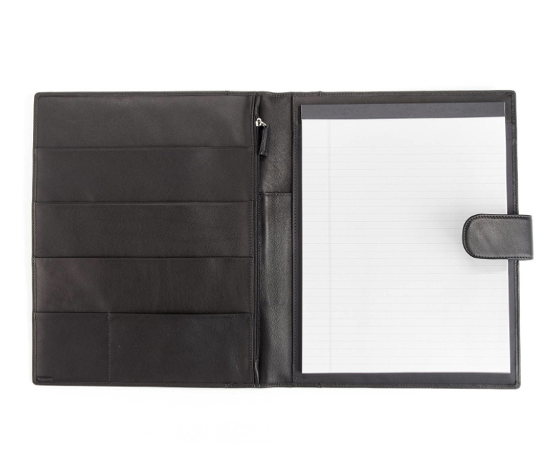 A4 Faux Leather Document Organizer Business Conference Folder Portfolio