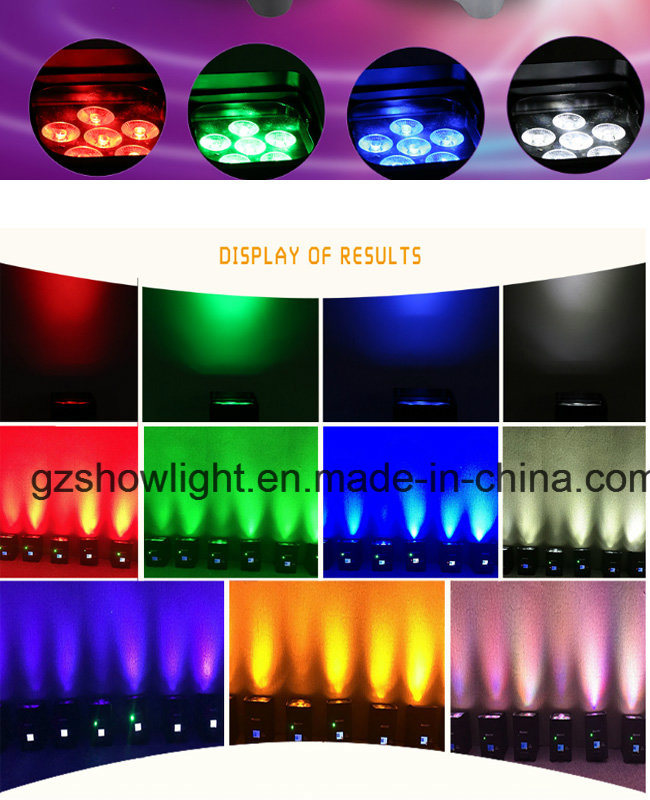 RGBW 4in1 or 6in1 LED DMX Freedom Battery PAR Light, Wireless Operated Power PAR Can Light