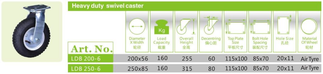 Pneumatic Caster Heavy Duty Swivel Caster